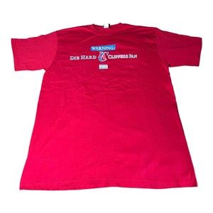 LA Clippers Gear For Sports Die Hard Clippers Fan Dunk Attack Red Shirt Mens XL